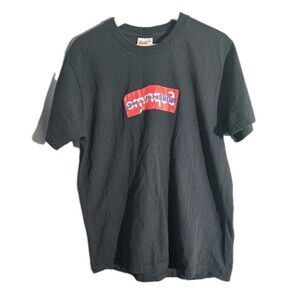 ​Supreme x Comme des Garcons CDG SHIRT Box Logo Tee Black Size L Streetwear